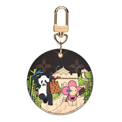 Louis Vuitton Monogram 2021 Christmas Animation China Wall Bag Charm Key Ring Myosotis Blue 1 of 6