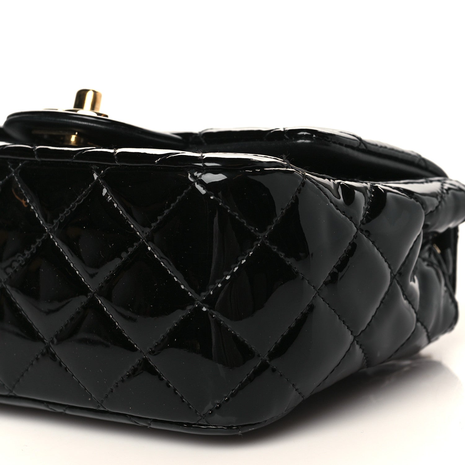 Chanel Patent Calfskin Quilted Mini Square Flap Black 4 of 8