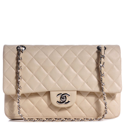 Chanel Lambskin Medium Double Flap Light Beige 1 of 8