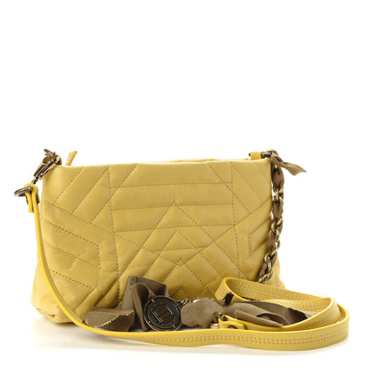 Lanvin Lambskin Quilted Small Happy Shoulder Bag Yellow 3 of 9