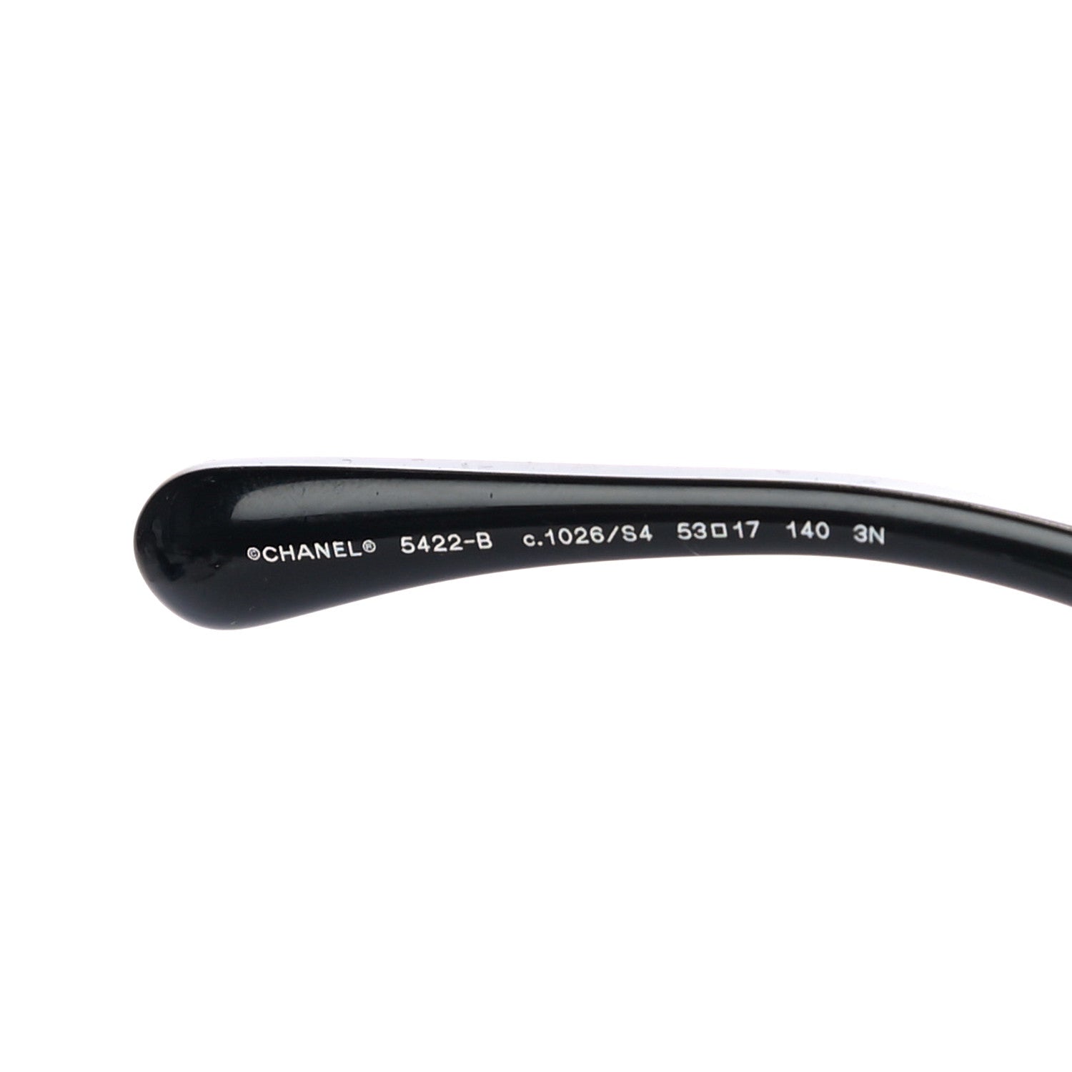 Chanel Acetate Strass Square Sunglasses 5422-B Black White 6 of 7