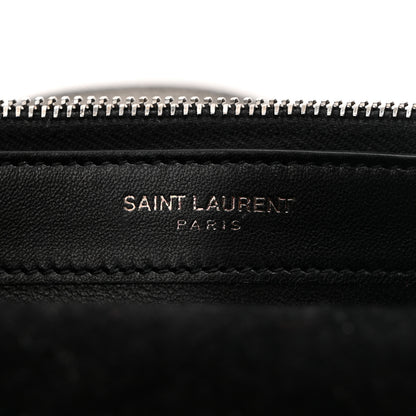Saint Laurent Metallic Calfskin Classic Monogram Kate Tassel Chain Wallet Gun Metal 6 of 10