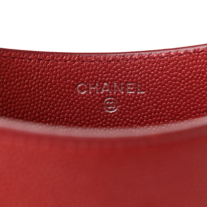 Chanel Iridescent Caviar iPad Case Crossbody Red 5 of 11