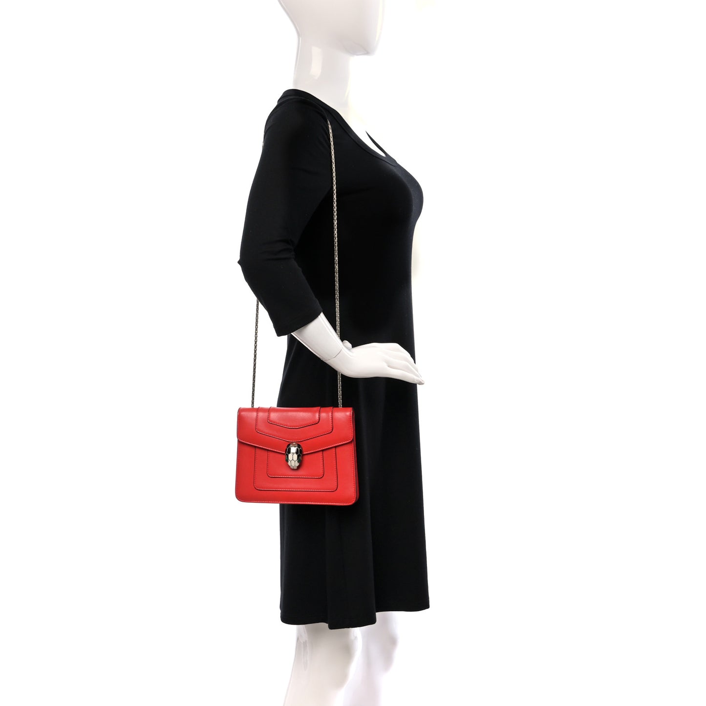 Calfskin Serpenti Forever Crossbody Bag Red