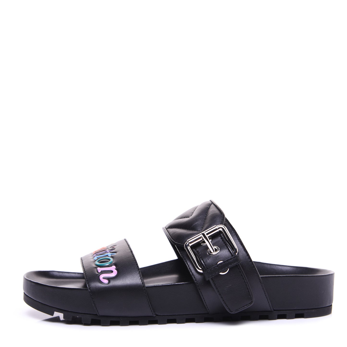 Calfskin New Wave Bom Dia Mule Sandals 37 Black