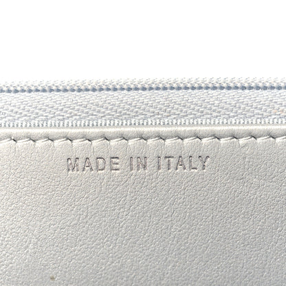 Chanel Metallic Lambskin Quilted Wallet On Chain WOC Silver 7 of 10