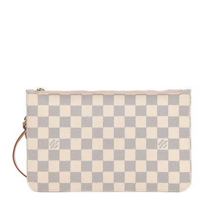 Louis Vuitton Damier Azur Neverfull MM GM Pochette Rose Ballerine 1 of 15
