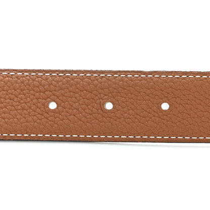 Hermes Box Togo 32mm H Belt 75 Black Gold 3 of 6