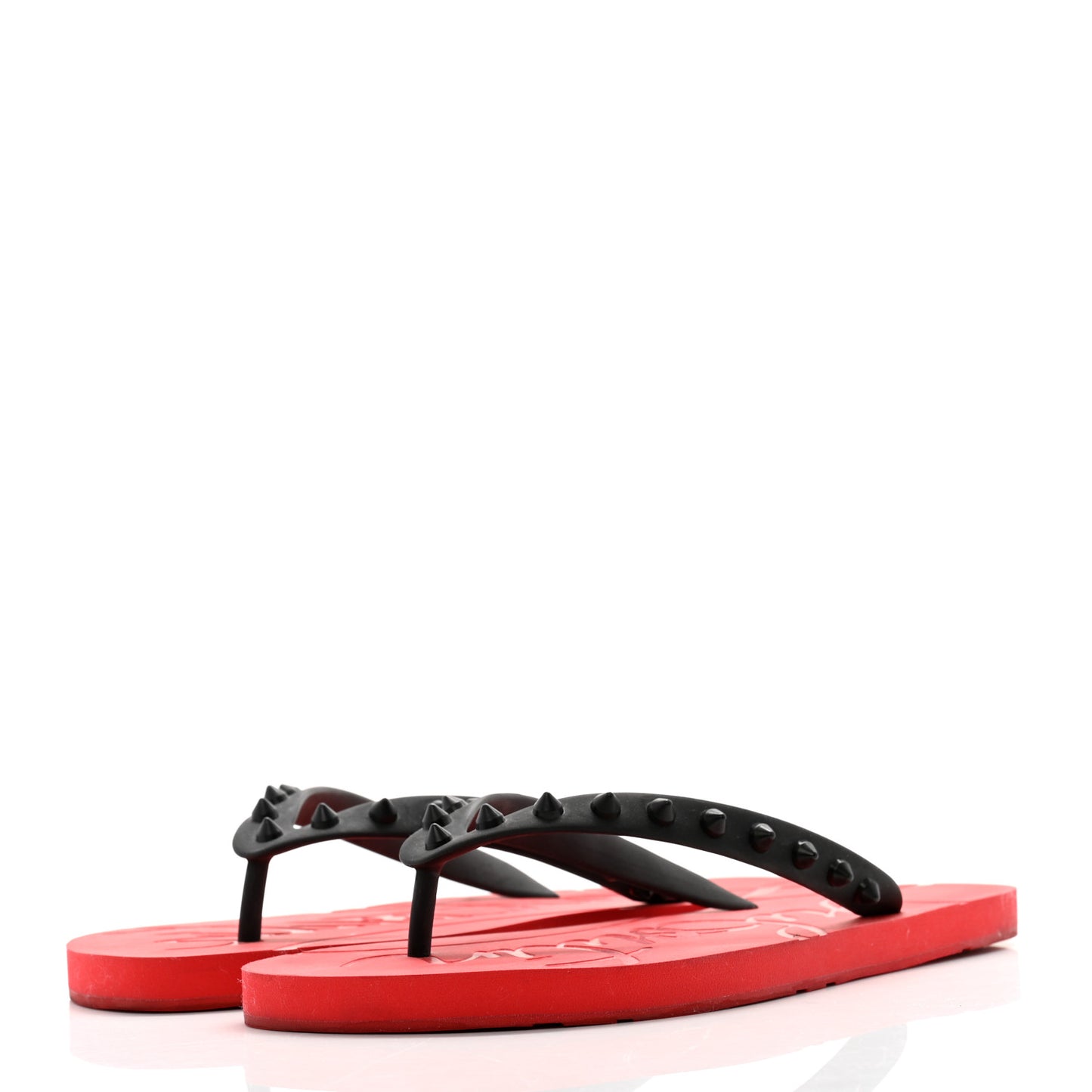 Rubber Spike Loubi Donna Flip Flop 39 Black