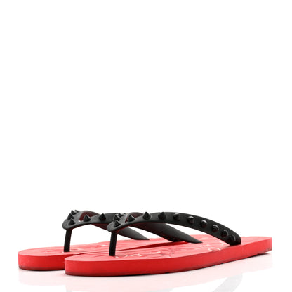 Christian Louboutin Rubber Spike Loubi Donna Flip Flop 39 Black 3 of 10