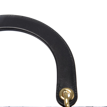 Christian Dior Lambskin Cannage Medium Lady Dior Black 10 of 13