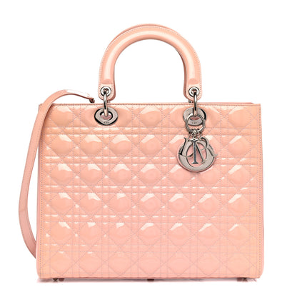 Christian Dior Patent Cannage Large Lady Dior Light Pink 1 of 13