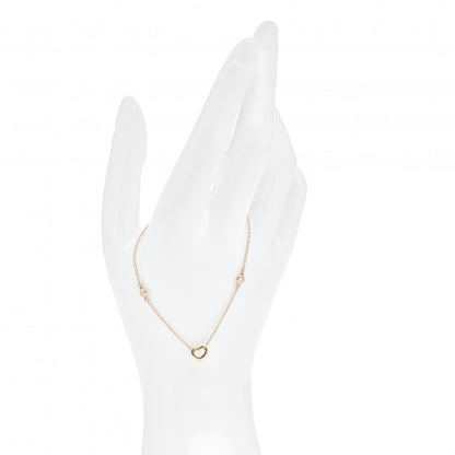Tiffany 18K Rose Gold Diamond Elsa Peretti Diamonds by the Yard Open Heart Bracelet 2 of 4