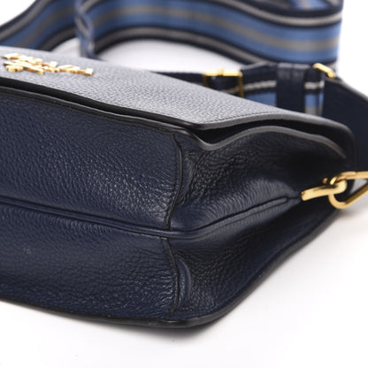 Prada Vitello Daino Flap Crossbody Baltico 8 of 9