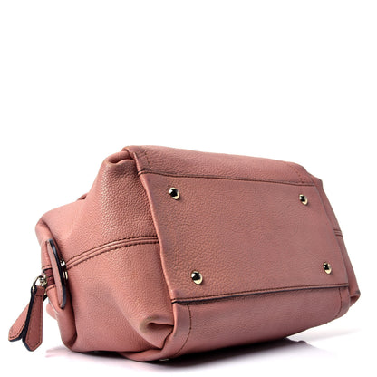 MCM Calfskin Bowler Bag Pink 3 of 4