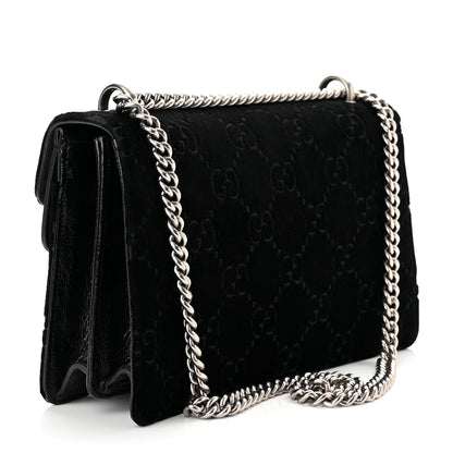Gucci Velvet GG Monogram Small Dionysus Shoulder Bag Black 3 of 10