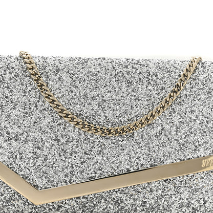 Jimmy Choo Glitter Emmie Clutch Silver 7 of 10