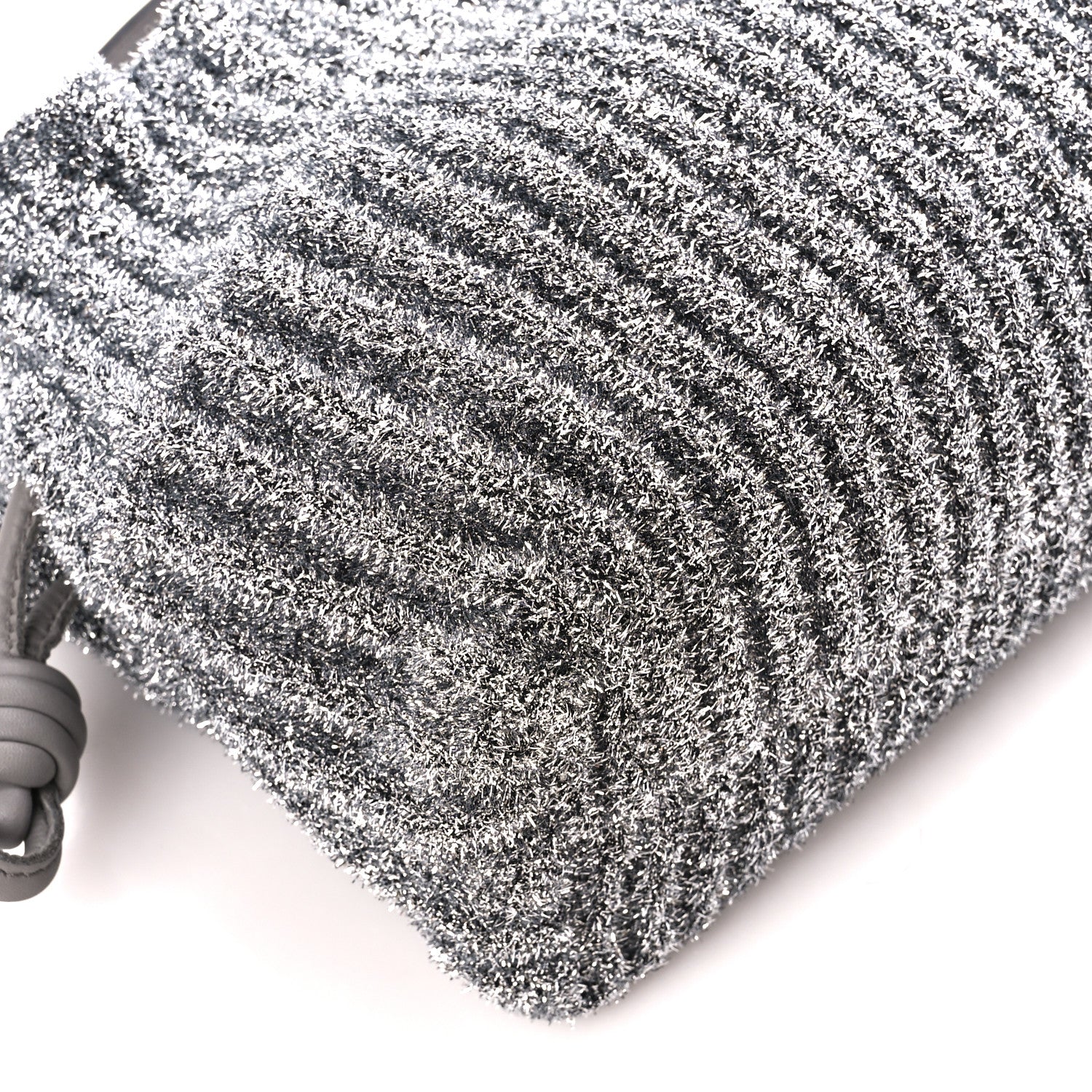 Loewe Lurex Mini Flamenco Knot Clutch Silver 8 of 9