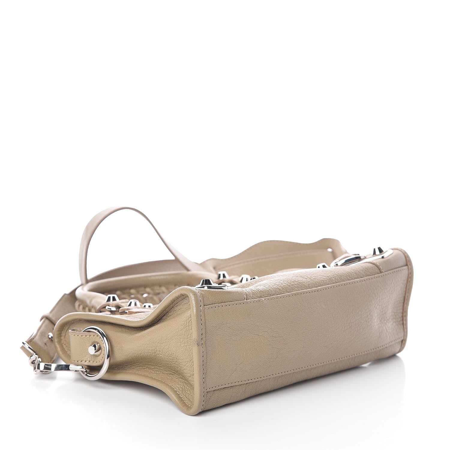 Balenciaga Chevre Silver Metallic Edge Hardware Mini City Beige Latte 4 of 9