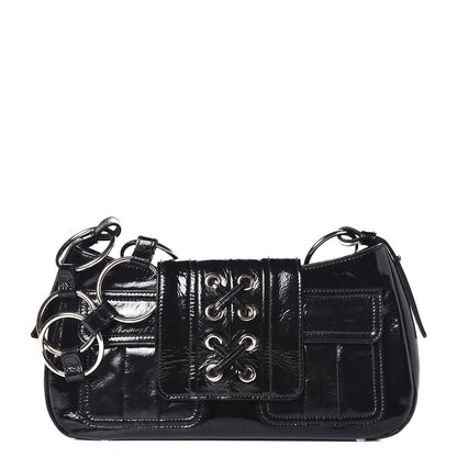 Saint Laurent Textured Patent Corset Chain Shoulder Bag Black 1 of 7