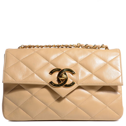 Chanel Vinage Lambskin Quilted Medium Flap Beige 1 of 10