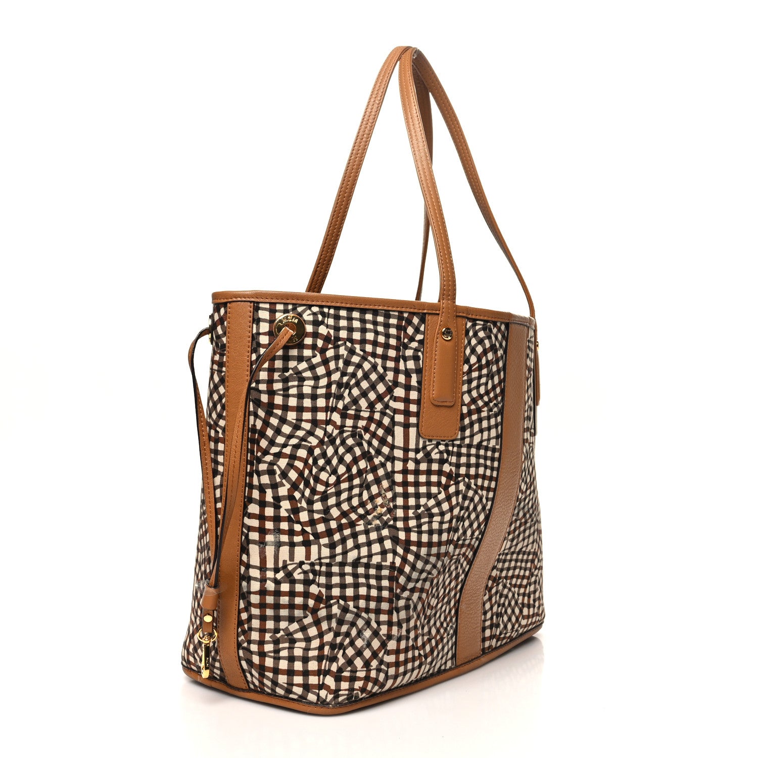 MCM Visetos Medium Liz Reversible Shopper Tote Cognac 14 of 24