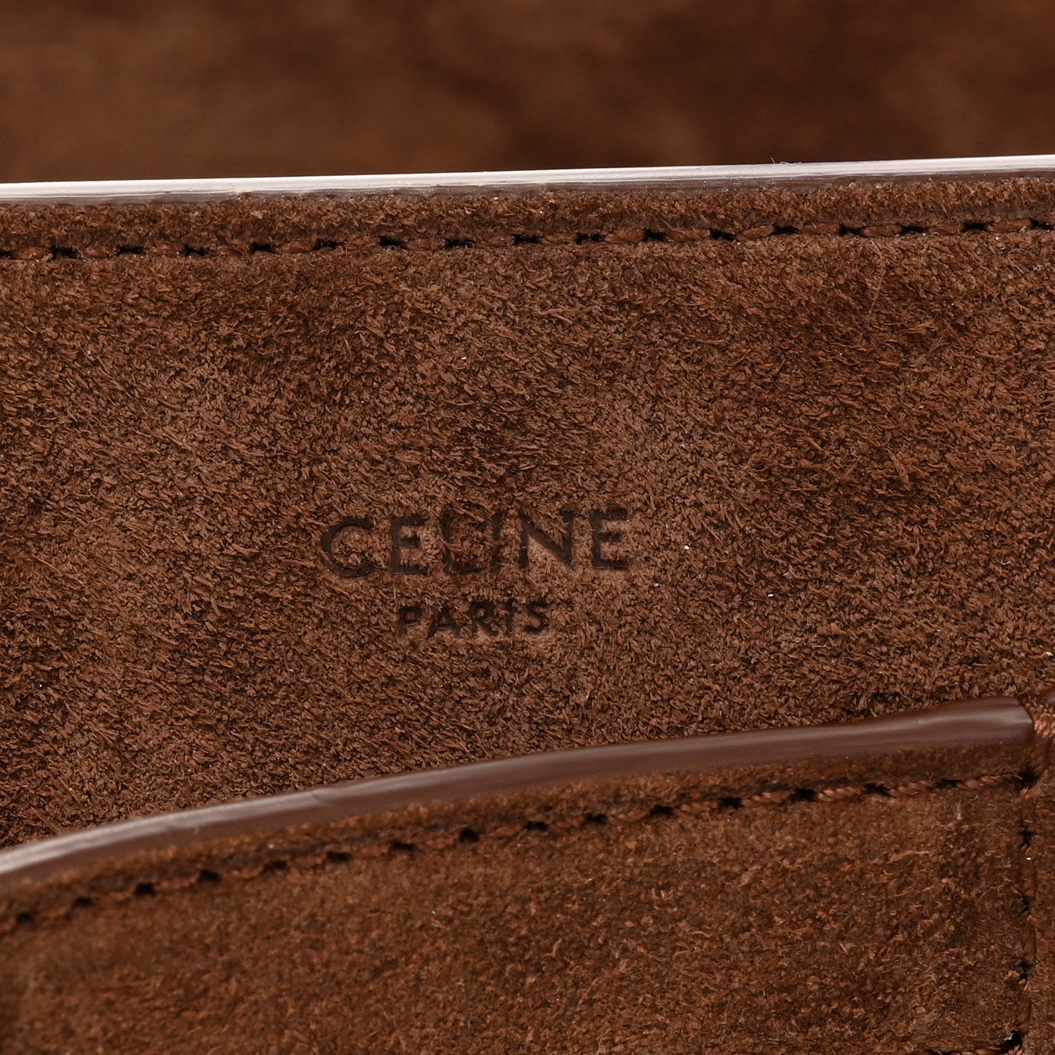 Celine Suede Medium Conti Brown 6 of 14