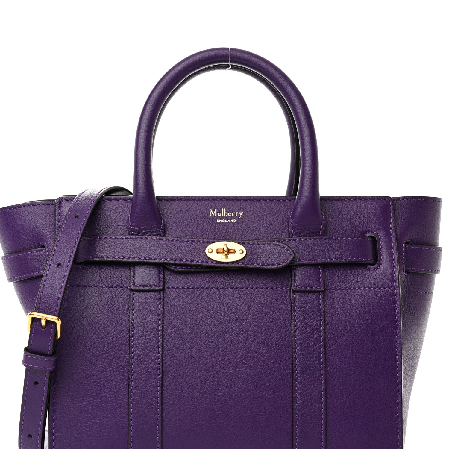 Mulberry Small Classic Grain Mini Zipped Bayswater Amethyst 7 of 12