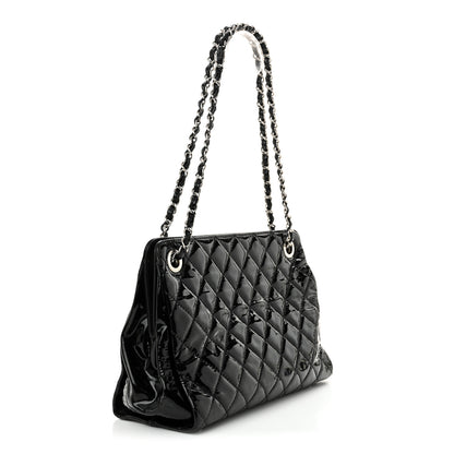 Chanel Patent Quilted Timeless CC Shopping Tote Black 3 of 12