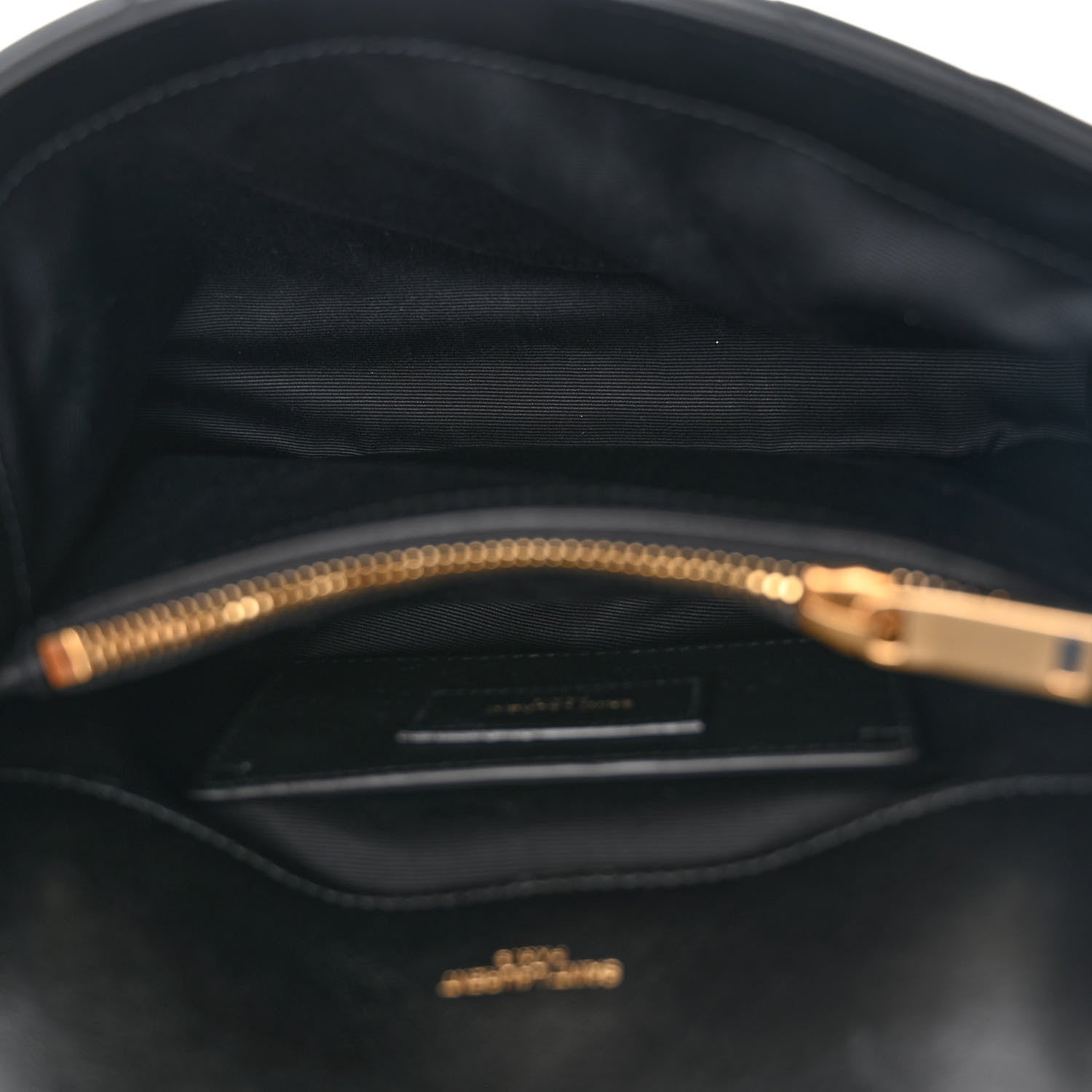 Saint Laurent Sheepskin Matelasse Chevron Monogram Medium College Bag Black 5 of 11