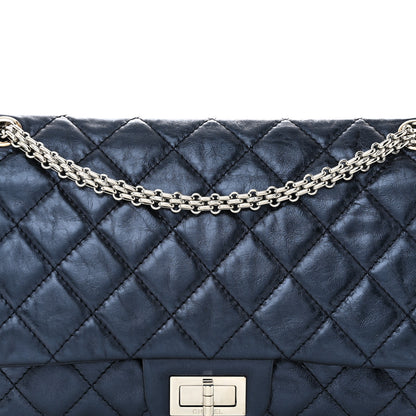 Chanel Metallic Aged Calfskin Quilted 2.55 Reissue 227 Flap Blue 8 of 12