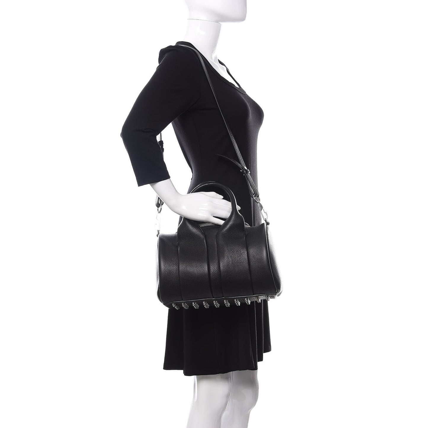 Pebbled Calfskin Rockie Black Rhodium Hardware