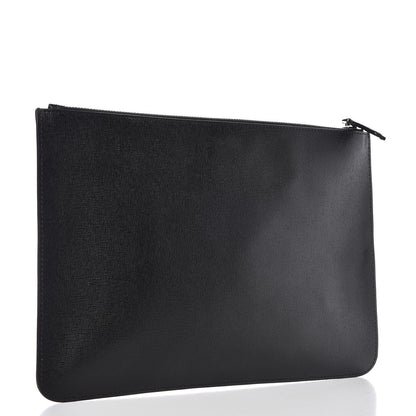 Fendi Vitello Elite Flamingo Mink Karlito Studded Pouch Black White Plaster 3 of 7