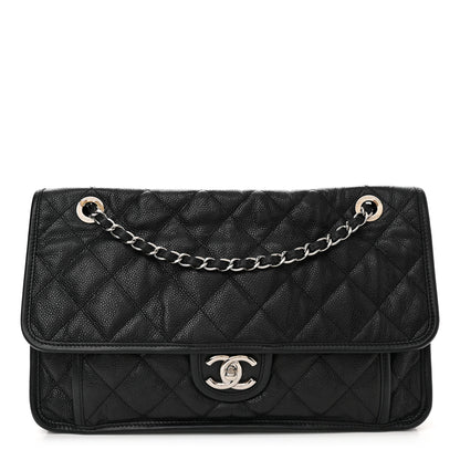 Chanel Caviar Quilted Large French Riviera Flap Black 1 of 13