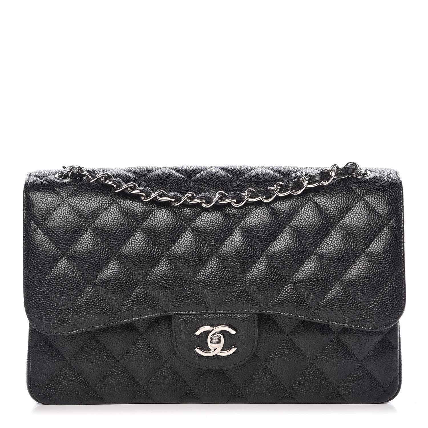 Chanel Caviar Quilted Jumbo Double Flap Black 1 of 11