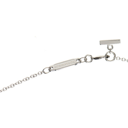 Tiffany 18K White Gold Diamond Mini T Smile Pendant Necklace 4 of 6