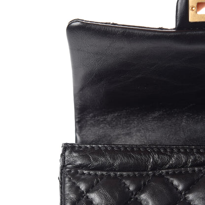 Chanel Aged Calfskin Quilted 2.55 Reissue Flap Belt Bag Clutch Black 10 of 12
