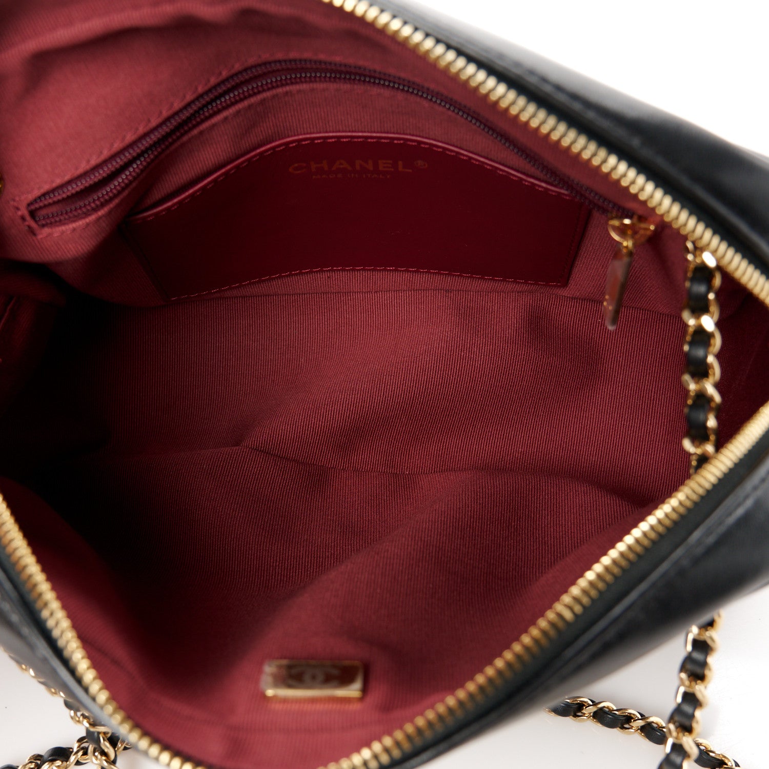 Chanel Shiny Lambskin Quilted Medium Camera Case Black 5 of 11