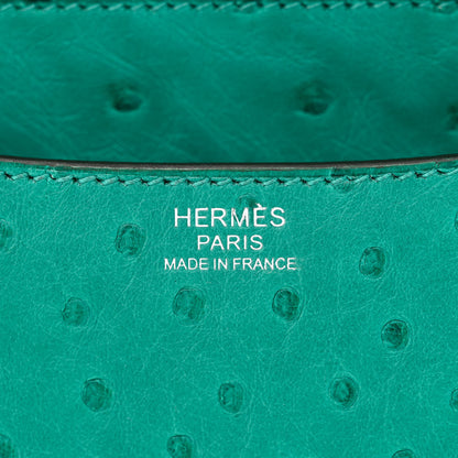 Hermes Ostrich Constance 24 Vert Verone 6 of 10