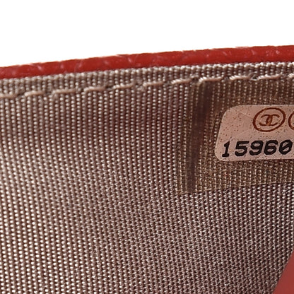 Chanel Caviar Timeless CC Wallet On Chain WOC Red 8 of 11