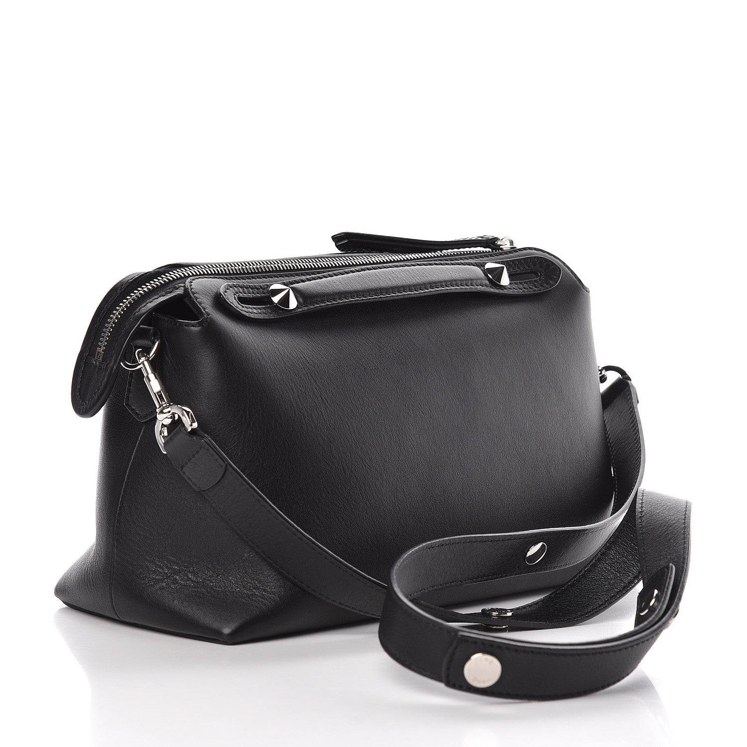 Fendi Vitello Dolce Medium By The Way Boston Bag Black 4 of 25