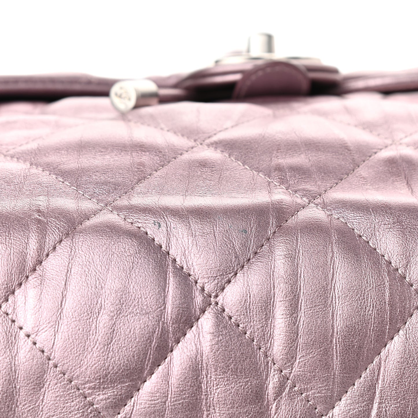Iridescent Calfskin Quilted Ground Control Backpack Pink