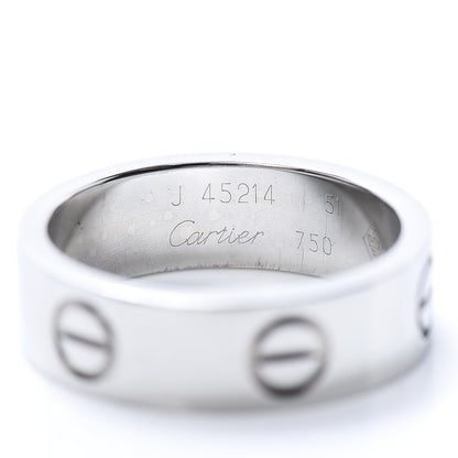 Cartier 18K White Gold 5.5mm LOVE Ring 51 5.75 4 of 6