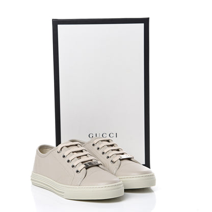 Gucci Calfskin Miro Soft Womens Lace Up Sneakers 35 Mystic White 9 of 9