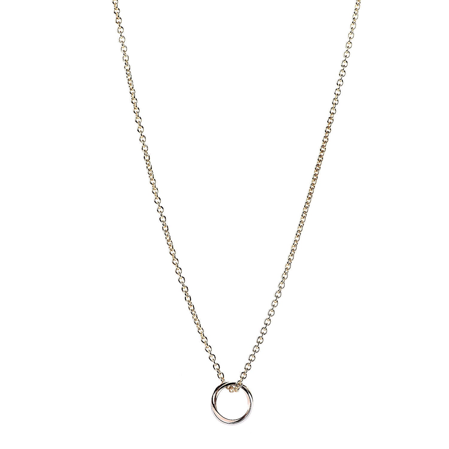 Cartier 18K Pink Yellow White Gold Baby Trinity Pendant Necklace 1 of 7