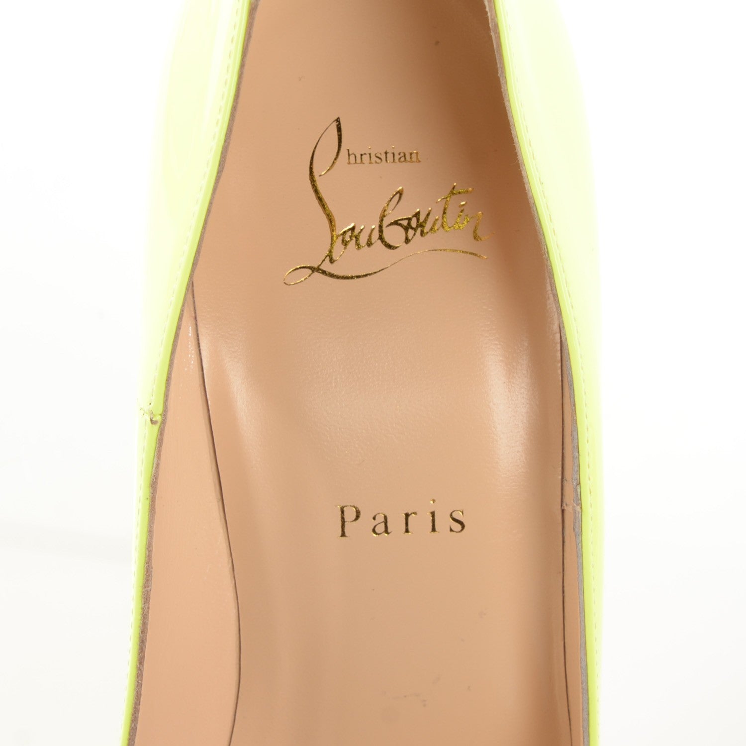 Christian Louboutin Patent So Kate 120 Pumps 40.5 Neon Yellow 8 of 8