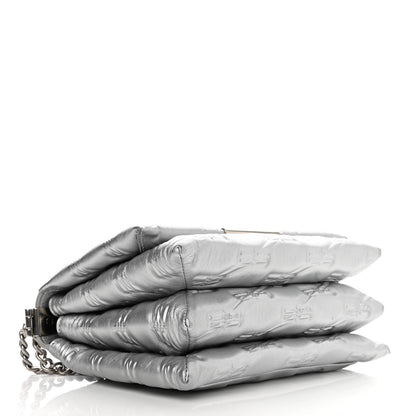 Balenciaga Nappa Allover License BB Monogram Embossed Medium Triplet Bag Silver 4 of 10
