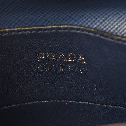Prada Saffiano Cuir Medium Double Handle Tote Bluette 5 of 28
