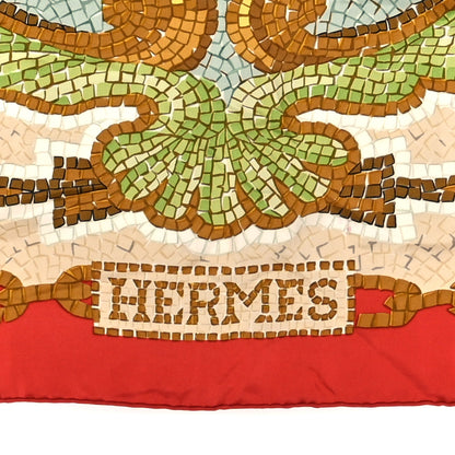 Hermes Silk Provence Scarf 90 Red Beige Green 2 of 4