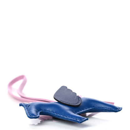 Hermes Milo Lambskin Grigri Rodeo Pegase Horse Bag Charm PM Bleu France Mauve Sylvestre Bleu Saphir 4 of 8